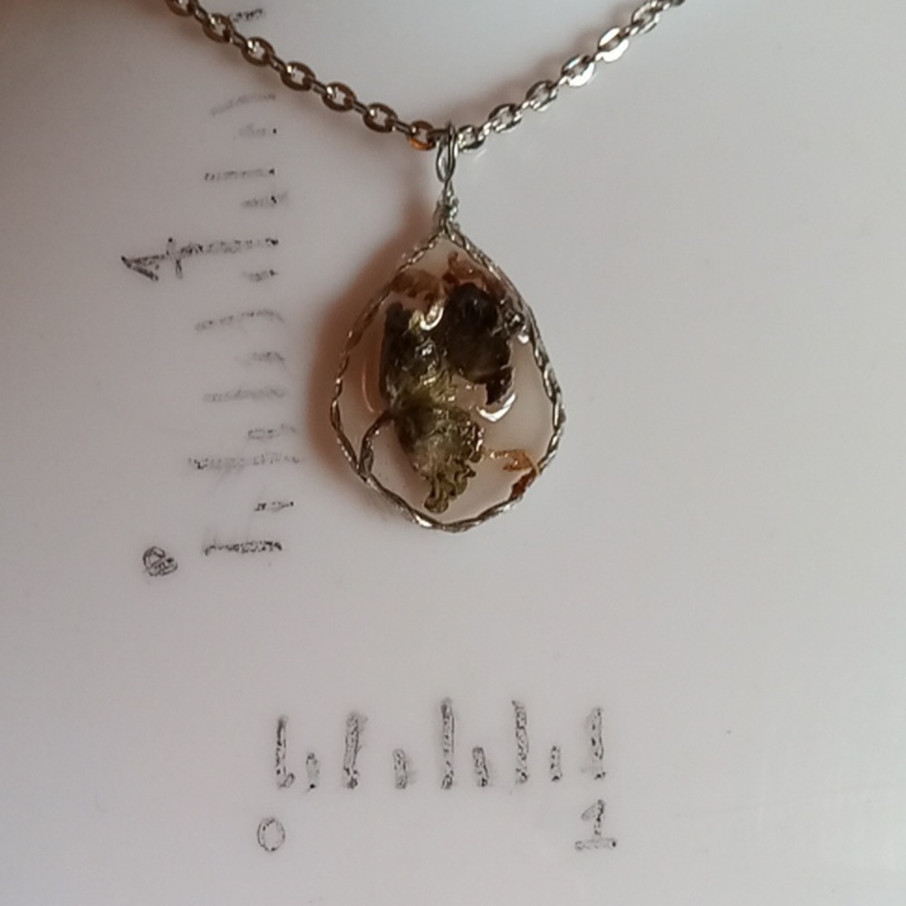 Leaf necklace, amulet